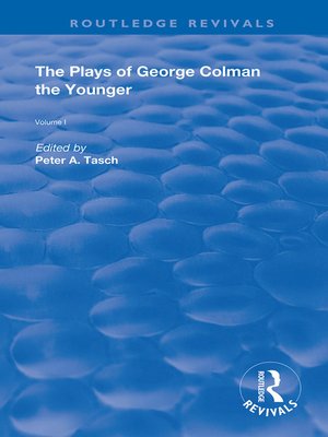 cover image of The Plays of George Colman the Younger
